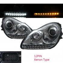 CrazyTheGod CAYENNE 955 9PA First generation 2003-2006 PRE-FACELIFT SUV 5D LED Headlight Headlamp XENON D1S CHROME for PORSCHE RHD