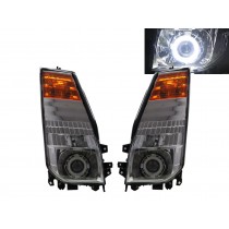 CrazyTheGod MAXITY 2006-2008 Truck 2D/4D Guide LED Angel-Eye Projector Headlight Headlamp Chrome for RENAULT LHD