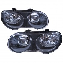 CrazyTheGod ROVER 25 2003-2005 Hatchback 3D/5D Clear Headlight Headlamp Black for ROVER LHD