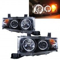 CrazyTheGod xB XP30 First generation 2003-2006 Hatchback 5D Halo Projector Headlight Headlamp Black US for SCION RHD