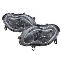 CrazyTheGod fortwo First generation 2004-2006 Facelift Hatchback 3D Clear Headlight Headlamp W/ Motor Chrome for Smart LHD