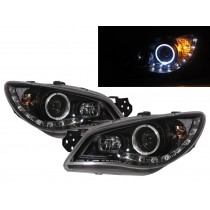 CrazyTheGod IMPREZA GD GG Second generation 2006-2007 FACELIFT Sedan/Hatchback 4D/5D Guide LED Halo LED Bar Headlight Headlamp Black for SUBARU RHD
