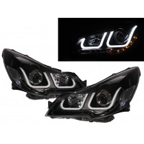 CrazyTheGod LEGACY BM/BR Fifth generation 2009-2014 Sedan/Wagon 4D/5D LED UBar Projector Headlight Headlamp W/ Motor Black for SUBARU LHD