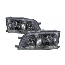 CrazyTheGod Istana 1995-2004 Minibus/VAN 4D Clear Glass Headlight Headlamp Chrome for SsangYong LHD