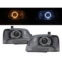 CrazyTheGod Every Tenth generation 1999-2005 VAN 4D Guide LED Angel-Eye Projector Headlight Headlamp Chrome for SUZUKI LHD