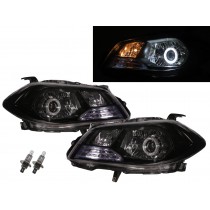 CrazyTheGod SX4 S-CROSS Second generation 2013-2016 PRE-FACELIFT Wagon 5D Guide LED Angel-Eye Projector Headlight Headlamp Black V2 for SUZUKI LHD