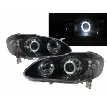 CrazyTheGod Corolla E120 Ninth generation 2003-2008 Sedan 4D Projector Headlight Headlamp Black US for TOYOTA RHD