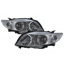CrazyTheGod Corolla E140/E150 Tenth generation 2007-2010 PRE-FACELIFT Sedan 4D Clear Headlight Headlamp W/ Motor Chrome for TOYOTA LHD