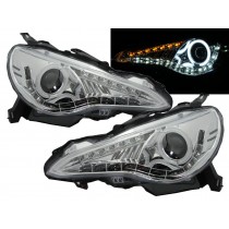 CrazyTheGod FT-86 2012-present Coupe 2D CCFL Projector R8Look Headlight Headlamp Chrome for TOYOTA LHD