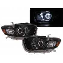 CrazyTheGod Highlander/Kluger XU40 Second generation 2008-2010 PRE-FACELIFT SUV 5D CCFL Projector Headlight Headlamp Black for TOYOTA RHD