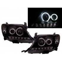 CrazyTheGod Hilux Vigo AN10/AN20/AN30 Seventh generation 2005-2011 PRE-FACELIFT Pickup 2D/4D CCFL Projector Headlight Headlamp Black for TOYOTA RHD