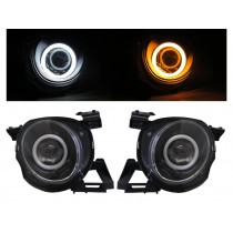 CrazyTheGod SOARER Z30 1992-2000 Coupe 2D Cotton Halo Projector Headlight Headlamp Black for TOYOTA