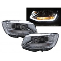 CrazyTheGod Transporter T6 Sixth generation 2016-present VAN 5D DRL LED Bar R8Look Headlight Headlamp Chrome for VW Volkswagen RHD