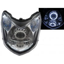 CrazyTheGod Cygnus 2008-2015 CCFL Projector Headlight Headlamp EUROPE Chrome for YAMAHA 
