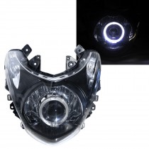 CrazyTheGod SMAX/MAJESTY First generation 2015-present Motorcycles Guide LED Angle-Eye Projector Headlight Headlamp Black for YAMAHA