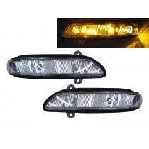 CrazyTheGod E-CLASS W211 Third generation 2007-2009 Sedan 4D LED Mirror Light Chrome for Mercedes-Benz