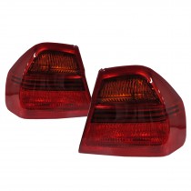 CrazyTheGod 3-Series E90 Fifth generation 2004-2008 Sedan 4D Clear Tail Rear Light Red for BMW