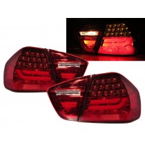 CrazyTheGod E90 2005-2008 Pre-Facelift Saloon LED Tail Rear Light RED for BMW
