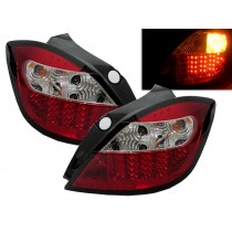 CrazyTheGod Astra 2004-2009 Hatchback 5D LED Tail Rear Light Red/Clear for CHEVROLET CHEVY