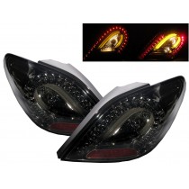 CrazyTheGod 207 2006-2014 LED BAR Tail Rear Light Lamp HATCHBACK V1 SMOKE for PEUGEOT