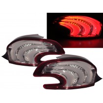 CrazyTheGod 208 2013-present Hatchback 3D/5D LED Tail Rear Light Red/Clear for PEUGEOT 