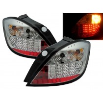 CrazyTheGod Astra H 2004-2009 Hatchback 5D LED Tail Rear Light Chrome for SATURN