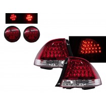 CrazyTheGod IS IS200/IS300 XE10 1999-2005 Sedan 4D LED Tail Rear Light Red/White for LEXUS