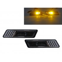 CrazyTheGod 5-Series E34 Third generation 1991-1996 Touring/Sedan 4D/5D LED Z3Look Side Marker Light Lamp Smoke for BMW