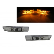CrazyTheGod 3-Series E36 Third generation 1997-1999 Sedan/Wagon/Coupe/Convertible 2D/4D/5D LED Side Fender Marker Light Lamp Chrome for BMW