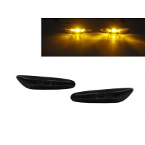 CrazyTheGod 3-Series E46 Fourth generation 2002-2005 FACELIFT Sedan 4D LED Side Marker Light Lamp Smoke for BMW