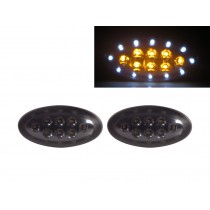 CrazyTheGod GRAND VITARA Third generation 2005-2012 SUV 5D Dual LED Side Fender Marker Light Lamp SMOKE for SUZUKI