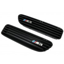 CrazyTheGod 3-Series E30/E36/E46/E90/E91/E92/E93 1982-2013 Sedan/Wagon/Coupe/Convertible 2D/4D/5D Fender Vent Grille Black for BMW
