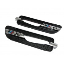 CrazyTheGod 3-Series E46E90/E91/E92/E93 1997-2013 Sedan/Wagon/Coupe/Convertible 2D/4D/5D Fender Vent Grille Chrome/Black for BMW