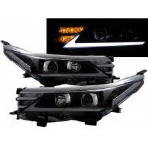 CrazyTheGod Corolla E170 Eleventh generation 2014-2016 Sedan 4D ISF Style Halogen Headlight Headlamp Black ASIA/EUROPE/Australia for TOYOTA LHD