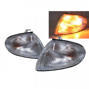 CrazyTheGod Excel X3 First generation 1998-1999 Sedan/Hatchback 4D/5D Clear Corner Light Chrome for HYUNDAI