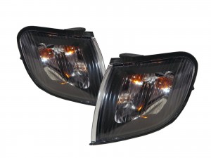 CrazyTheGod H200 A1 First generation 1997-2004 Minibus/VAN 2D/4D Clear Corner Light Black for HYUNDAI