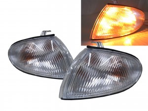 CrazyTheGod Qianlima 2003-2006 Sedan/Hatchback 4D/5D Clear Corner Light Chrome for KIA