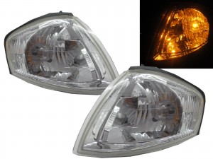 CrazyTheGod 323 BJ Sedan/Wagon 1998-2003 CORNER LIGHT SIDE INDICATOR Repeate CHROME for MAZDA 