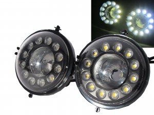 CrazyTheGod Paceman R61 2012-2014 SUV 3D LED DRL Daytime Running Fog Light Lamp Black for MINI