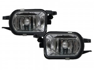CrazyTheGod C-CLASS W203 2004-2007 FACELIFT Sedan 4D Standard Glass Clear Fog Light Lamp Chrome for Mercedes-Benz