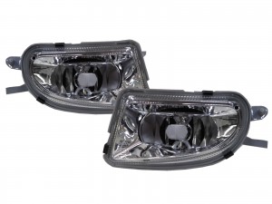 CrazyTheGod E-CLASS W210 2000-2002 Sedan 4D Clear Fog Light Lamp Chrome for Mercedes-Benz