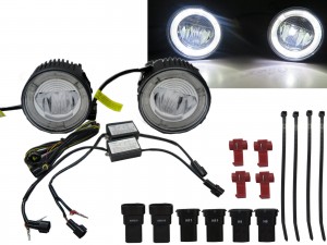 CrazyTheGod ROGUE First generation 2010-2014 SUV 5D DRL LED GLASS Fog Light Lamp Chrome for NISSAN