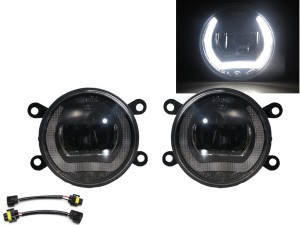 CrazyTheGod FR-S 2012-Present Coupe 2D DRL Ubar LED Glass Fog Light Lamp Black for SCION
