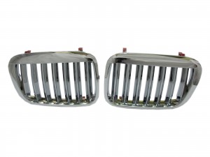 CrazyTheGod 3-Series E46 1998-2001 PRE-FACELIFT Sedan/Wagon 4D/5D X5LOOK GRILLE/GRILL Chrome for BMW