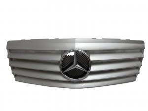 CrazyTheGod W140 1992-1999 4Dr Sedan GRILLE/GRILL 5FIN CHROME/SILVER for Mercedes-Benz