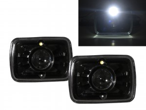 CrazyTheGod Cordoba 1980-1983 Coupe 2D Projector Headlight Headlamp Black V2 for CHRYSLER LHD