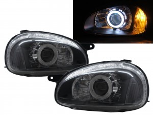 CrazyTheGod Sail S-RV First generation 2001-2004 Sedan/Wagon 4D/5D CCFL Projector Headlight Headlamp Black China for Buick RHD