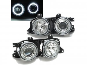 CrazyTheGod 7-Sieres E32 Second generation 1986-1994 Sedan 4D CCFL Projector Headlight Headlamp Chrome EUROPE for BMW RHD