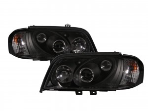 CrazyTheGod C-CLASS W202 1994-2000 Sedan/Wagon 4D/5D Projector Headlight Headlamp Black EUROPE for Mercedes-Benz LHD