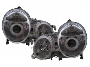 CrazyTheGod E-CLASS W210 2000-2002 FACELIFT Sedan/Wagon 4D/5D Projector Headlight Headlamp Chrome V2 for Mercedes-Benz LHD